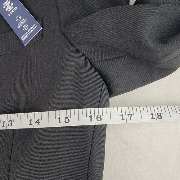 IZOD Boys Size 12 Black Stretch Machine Washable Blazer Jacket Formal NEW - Picture 4 of 8